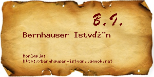 Bernhauser István névjegykártya