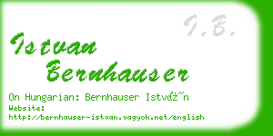 istvan bernhauser business card